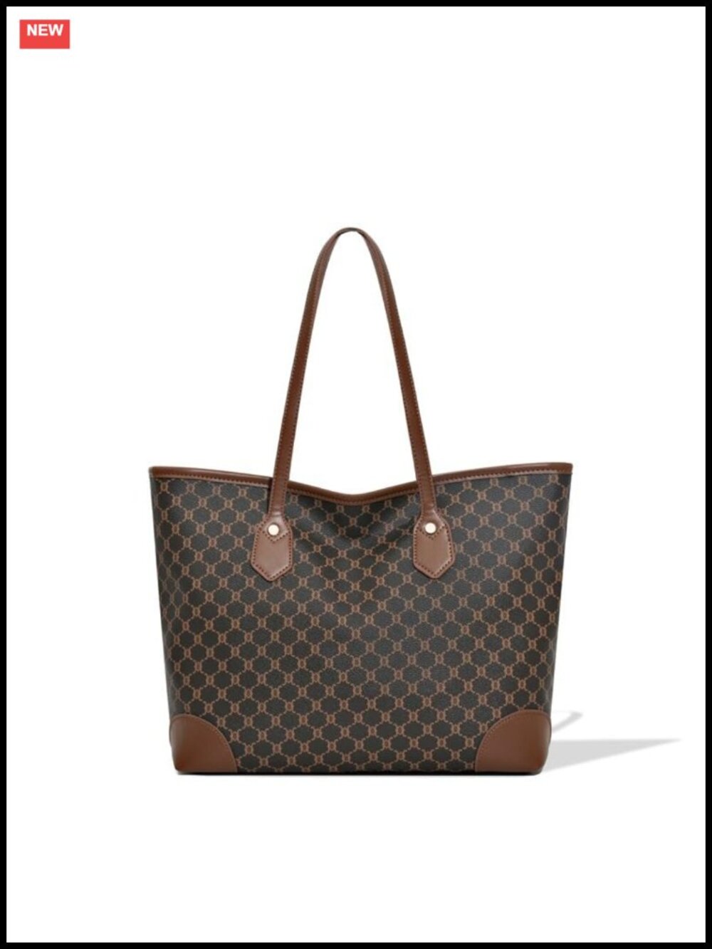 Croc Embossed Faux Leather Tote Shoulder Bag Structured Work Travel